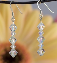 Amber Crystal Earrings